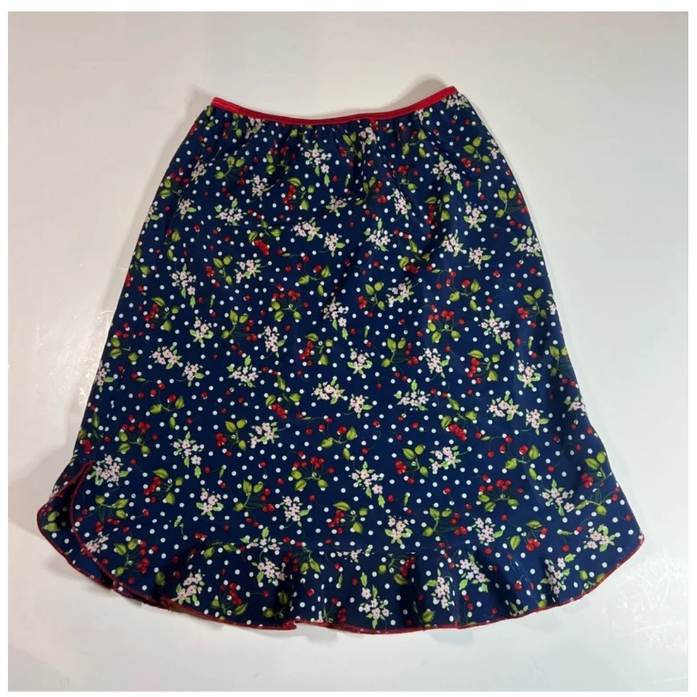 Y2K cherry mesh skirt